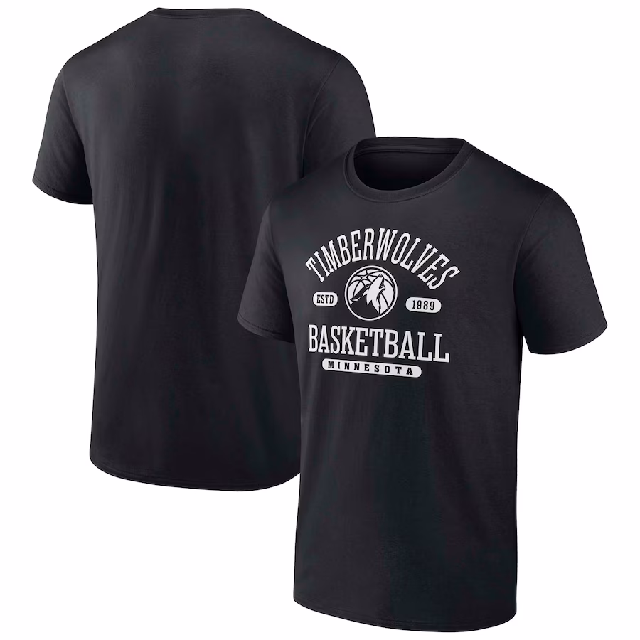 Men's Minnesota Timberwolves  Fanatics Black Calling Plays T-Shirt - Puhuasuan