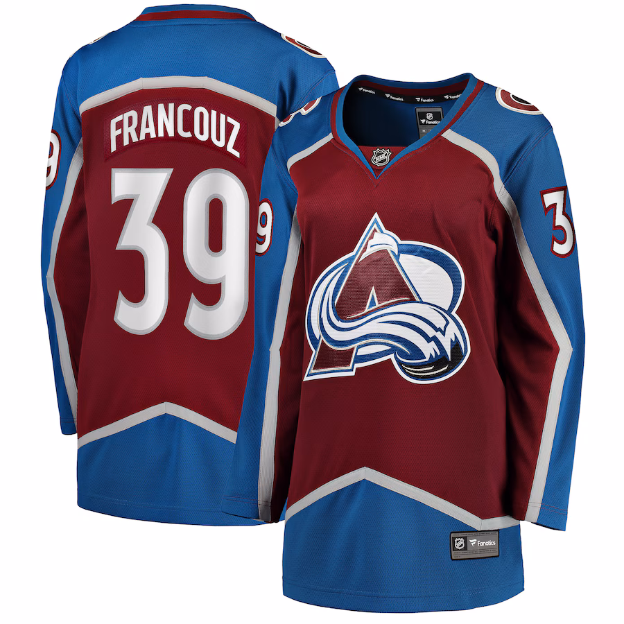 Women's Colorado Avalanche Pavel Francouz Fanatics Burgundy Home Breakaway Player Jersey - Puhuasuan