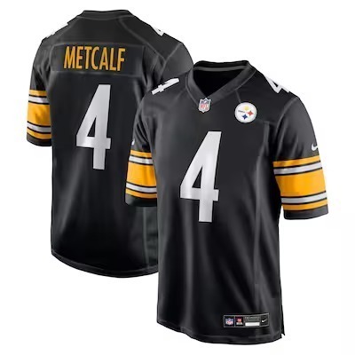 Men's Pittsburgh Steelers DK Metcalf Nike Black Game Player Jersey - Puhuasuan