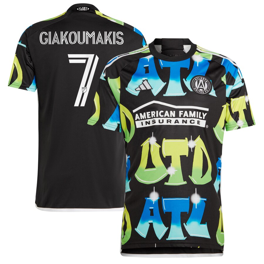 Men's Atlanta United FC Giorgos Giakoumakis adidas Black 2023 The 404 Replica Player Jersey - Puhuasuan