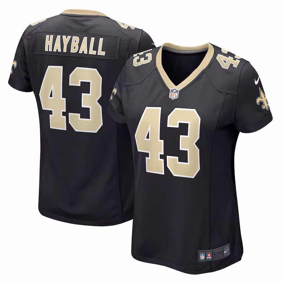 Women's New Orleans Saints Matthew Hayball Nike Black Game Jersey - Puhuasuan