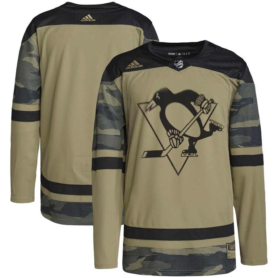 Men's Pittsburgh Penguins adidas Camo Military Appreciation Team Authentic Practice Jersey - Puhuasuan