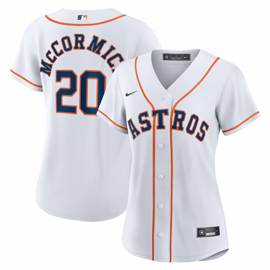 Women's Houston Astros Chas McCormick Nike White Home Replica Player Jersey - Puhuasuan