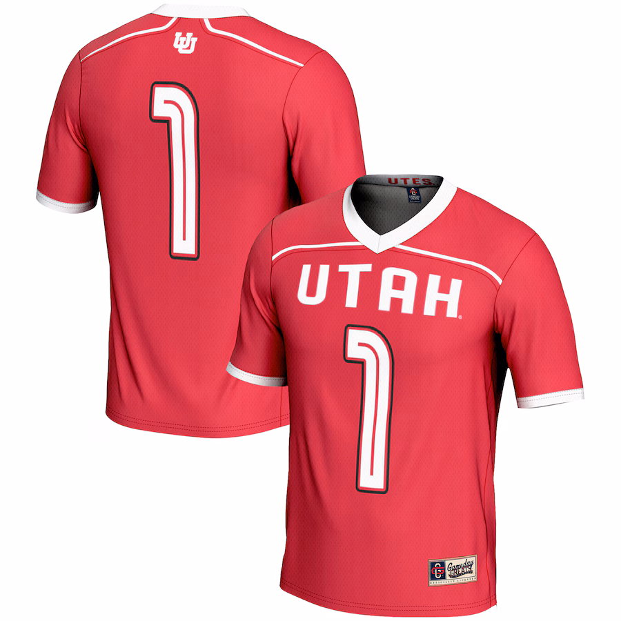 Men's GameDay Greats  Red Utah Utes #1 Lightweight Lacrosse Jersey - Puhuasuan