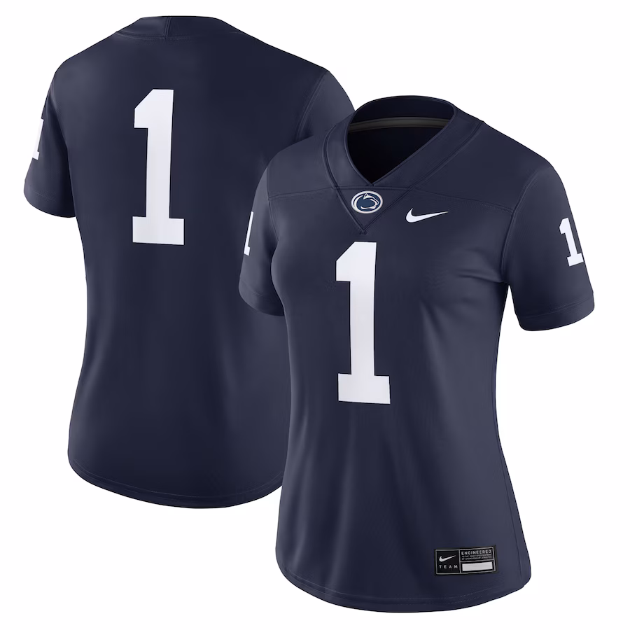 Women's Nike #1 Navy Penn State Nittany Lions Game Jersey - Puhuasuan