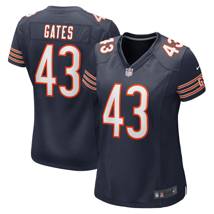 Women's Chicago Bears DeMarquis Gates Nike Navy Game Player Jersey - Puhuasuan
