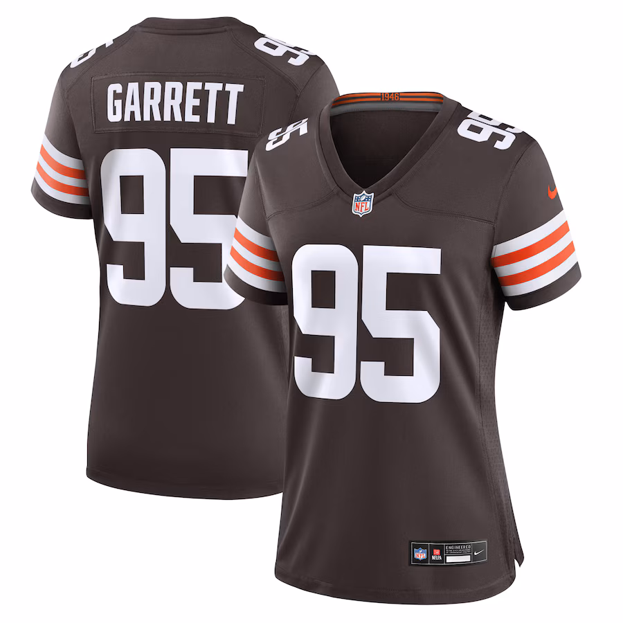 Women's Cleveland Browns Myles Garrett Nike Brown Game Jersey - Puhuasuan