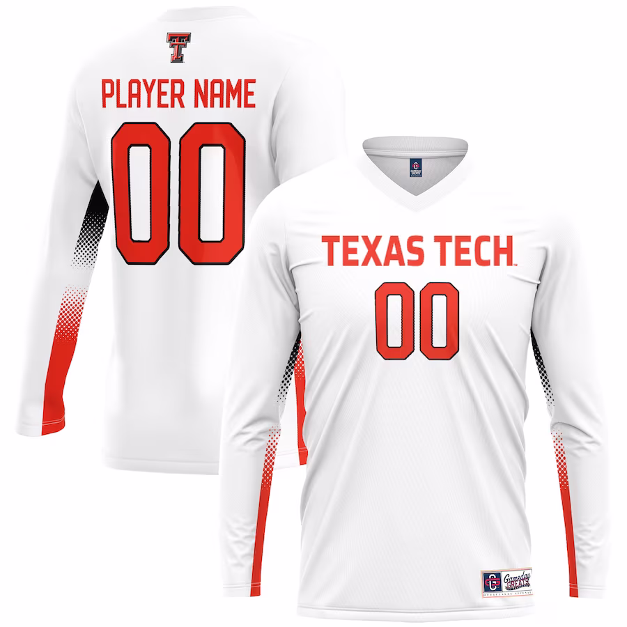 Texas Tech Red Raiders GameDay Greats Youth Lightweight NIL Women's Volleyball Jersey - White - Puhuasuan