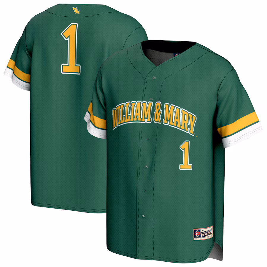 Unisex GameDay Greats  Green William & Mary Tribe Pick-A-Player Baseball Fashion Jersey - Puhuasuan