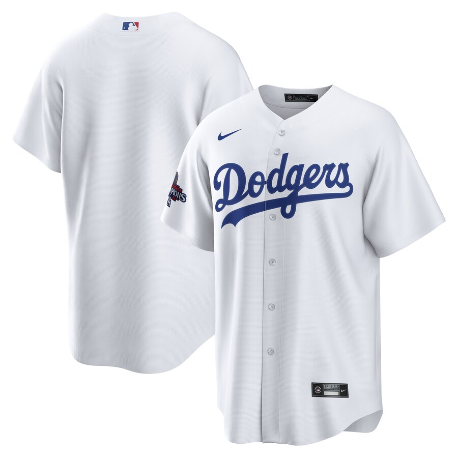 Men's Los Angeles Dodgers Nike White 2024 World Series Champions Home Replica Jersey - Puhuasuan