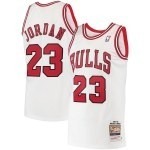 Men's Chicago Bulls Michael Jordan Mitchell & Ness White 1995 Hardwood Classics Authentic Jersey - Puhuasuan