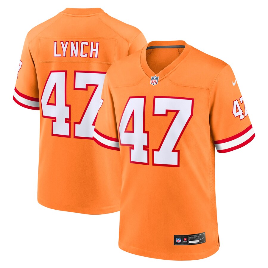 Youth Tampa Bay Buccaneers John Lynch Nike Orange Retired Player Game Jersey - Puhuasuan