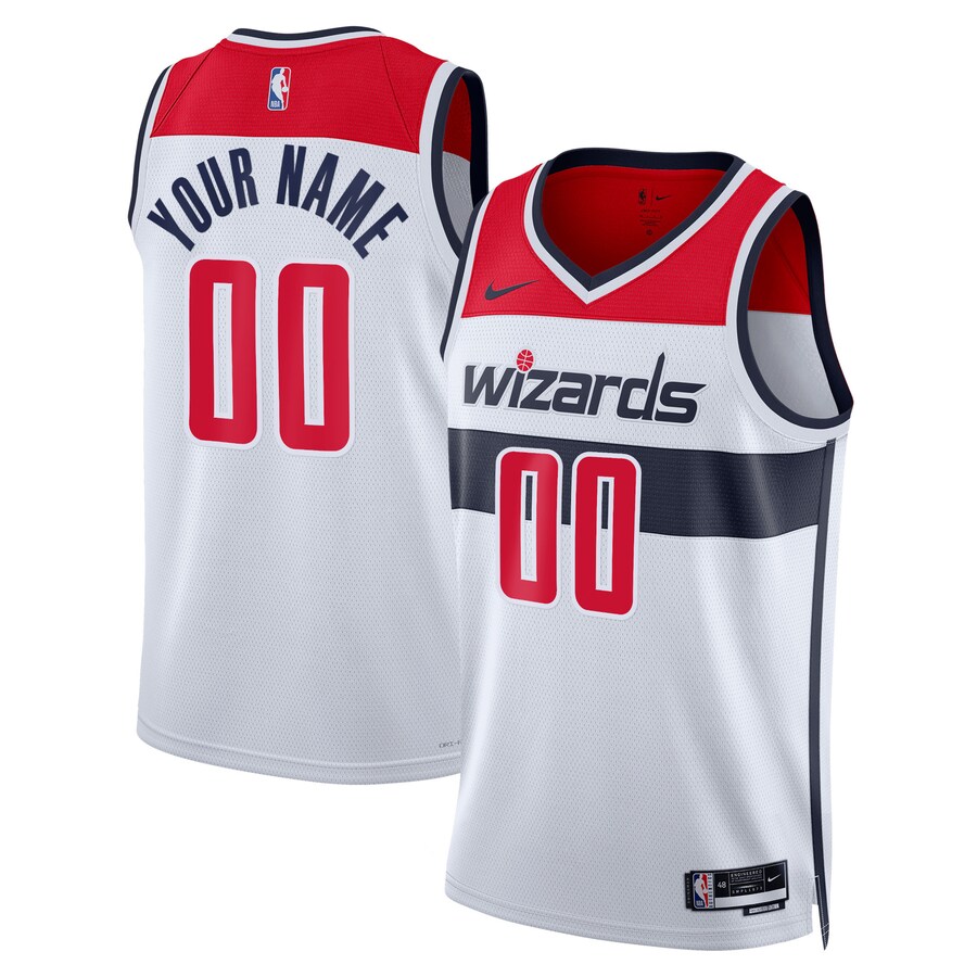 Unisex Washington Wizards Nike White Swingman Custom Jersey - Association Edition - Puhuasuan