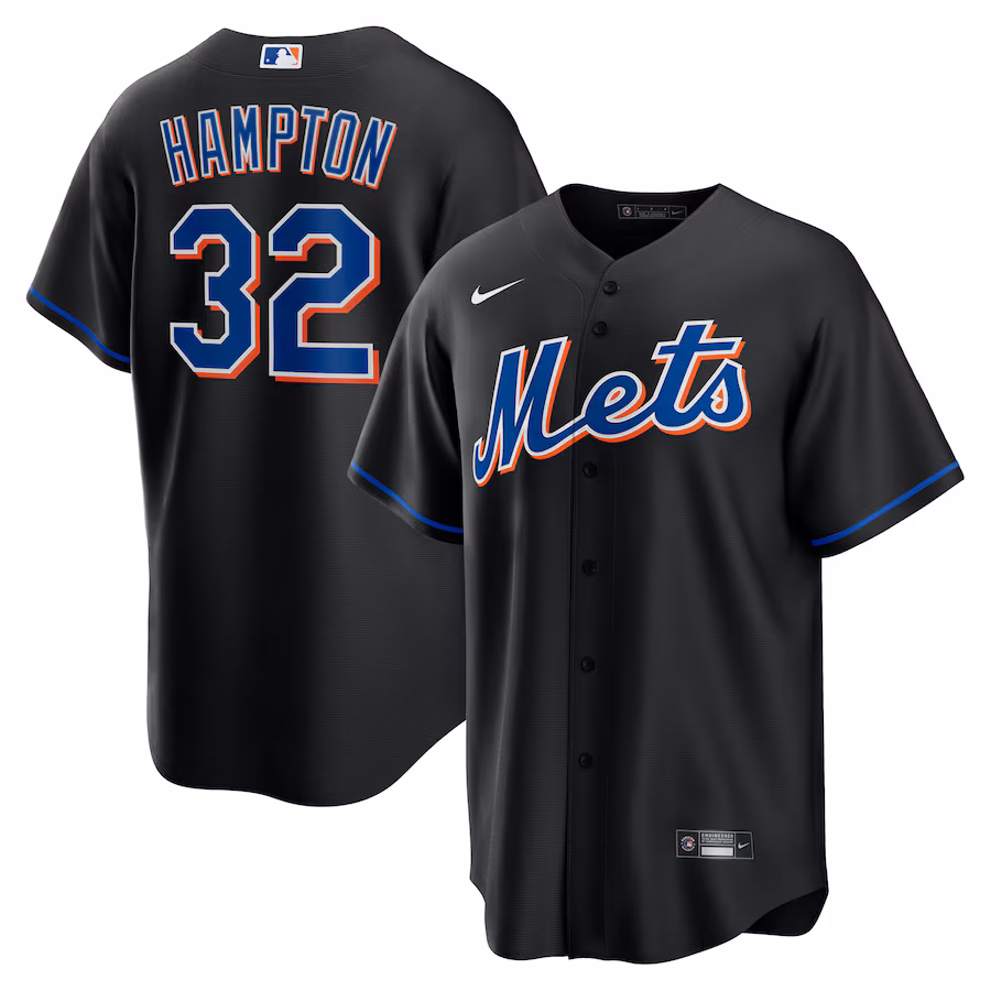 Men's New York Mets Mike Hampton Nike Black 2022 Alternate Replica Player Jersey - Puhuasuan