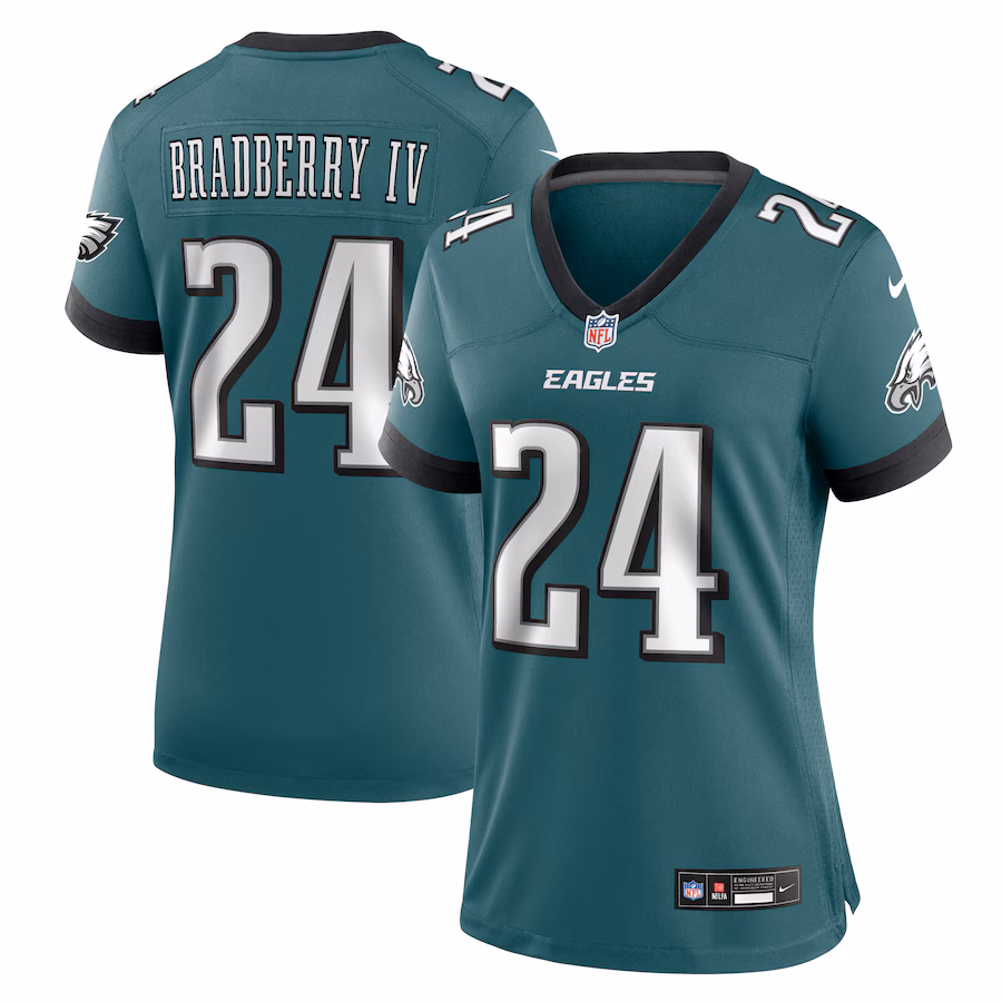 Women's Philadelphia Eagles James Bradberry IV Nike Midnight Green Team Game Jersey - Puhuasuan