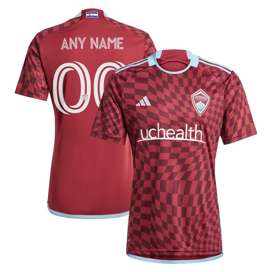 Men's Colorado Rapids  adidas Burgundy 2024 One Flag Kit Replica Custom Jersey - Puhuasuan