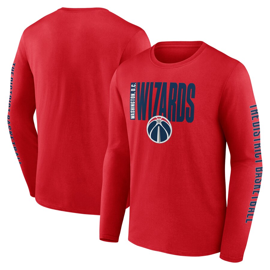 Men's Washington Wizards Red Vision Long Sleeve T-Shirt - Puhuasuan