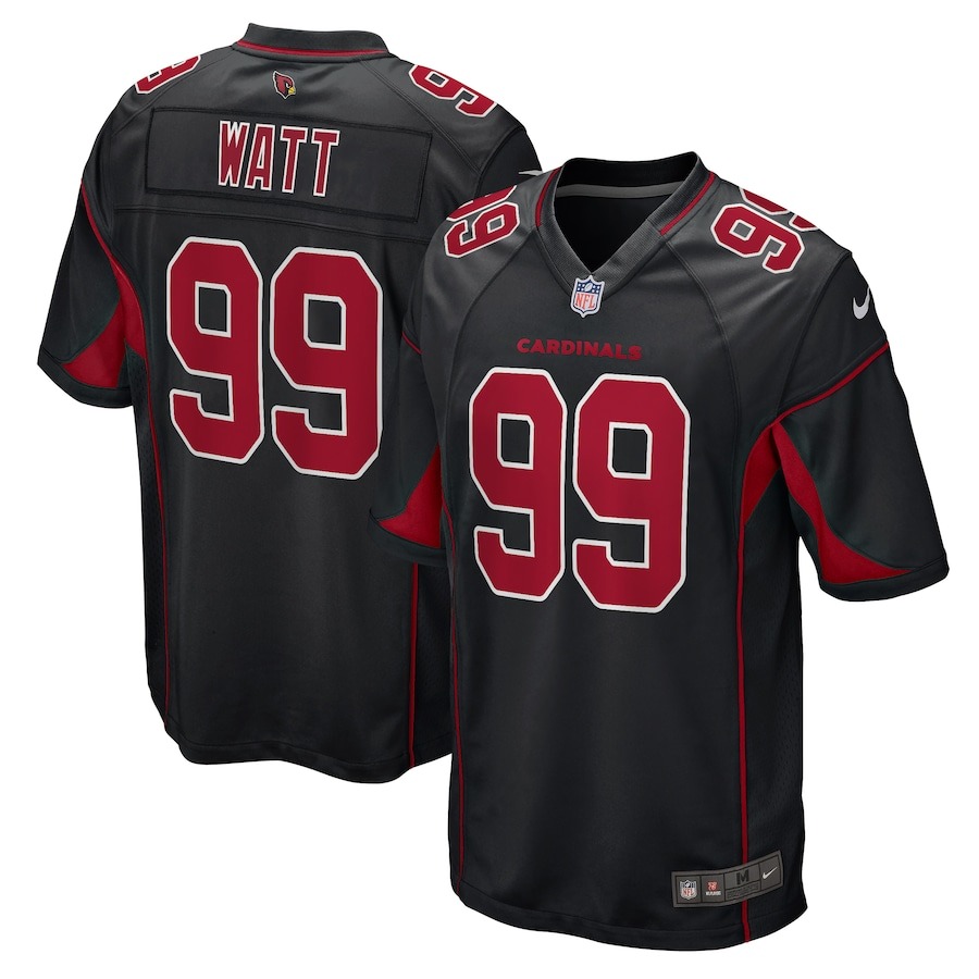 Men's Arizona Cardinals J.J. Watt Nike Black 2nd Alternate Game Jersey - Puhuasuan