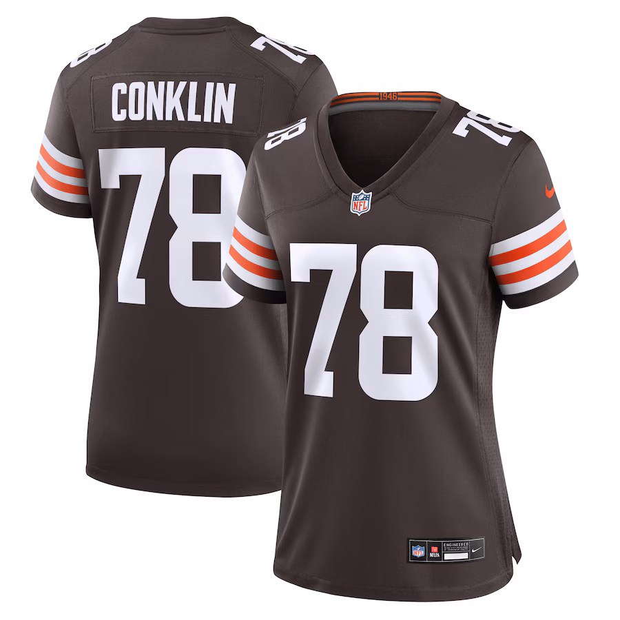 Women's Cleveland Browns Jack Conklin Nike Brown Game Jersey - Puhuasuan