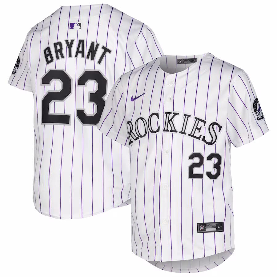 Youth Colorado Rockies Kris Bryant Nike White Home Limited Player Jersey - Puhuasuan