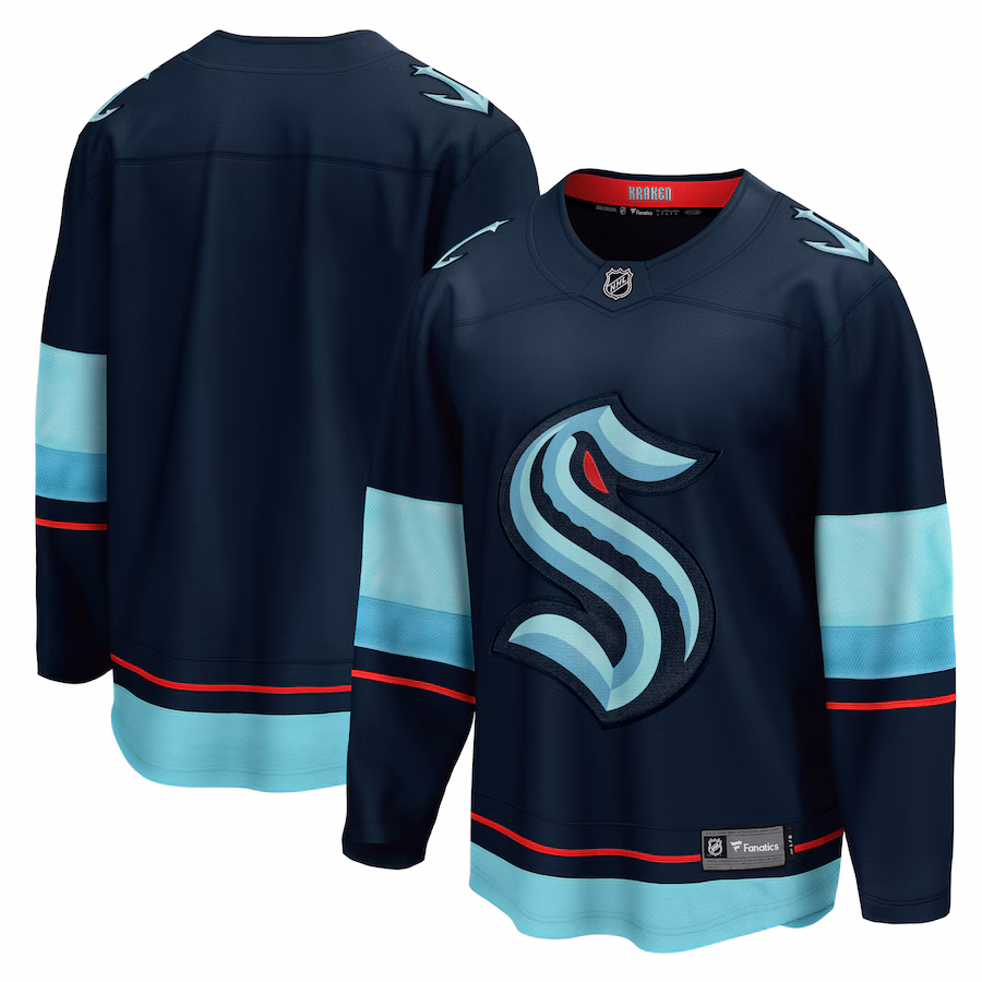 Men's Seattle Kraken Fanatics Deep Sea Blue Home Breakaway Jersey - Puhuasuan