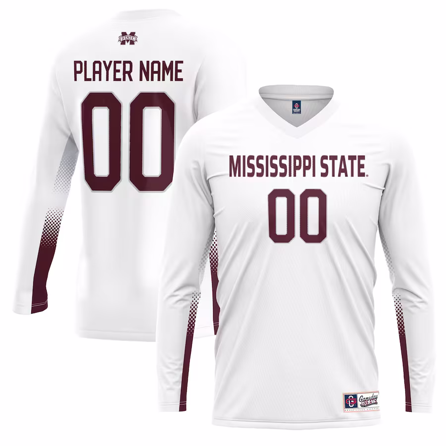 Mississippi State Bulldogs GameDay Greats Unisex NIL Lightweight Volleyball Jersey - White - Puhuasuan