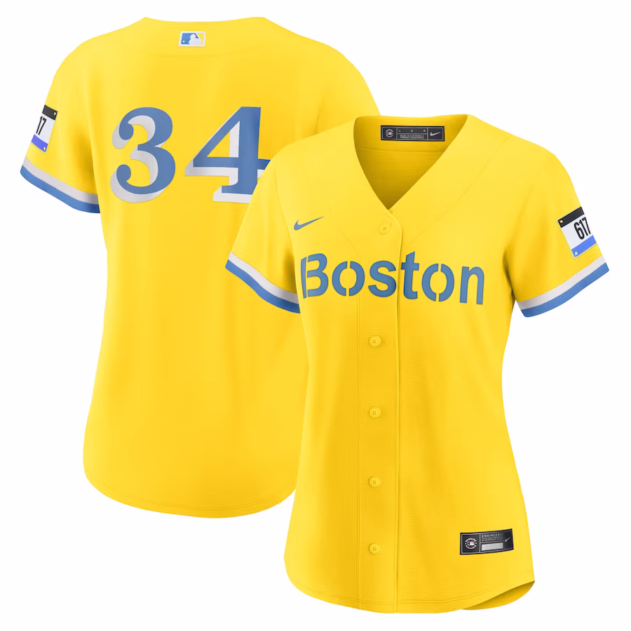 Women's Boston Red Sox David Ortiz Nike Gold City Connect Replica Player Jersey - Puhuasuan