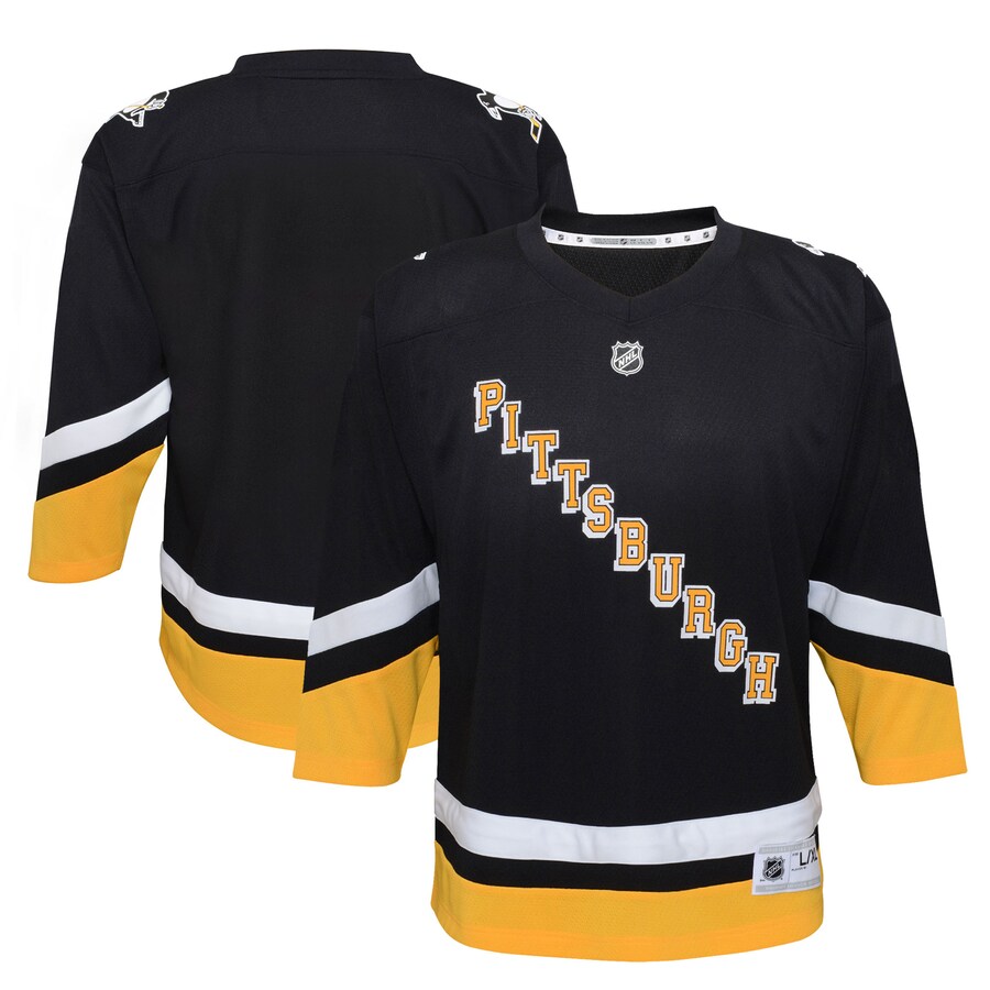 Youth Pittsburgh Penguins Black 2021/22 Alternate Replica Jersey - Puhuasuan