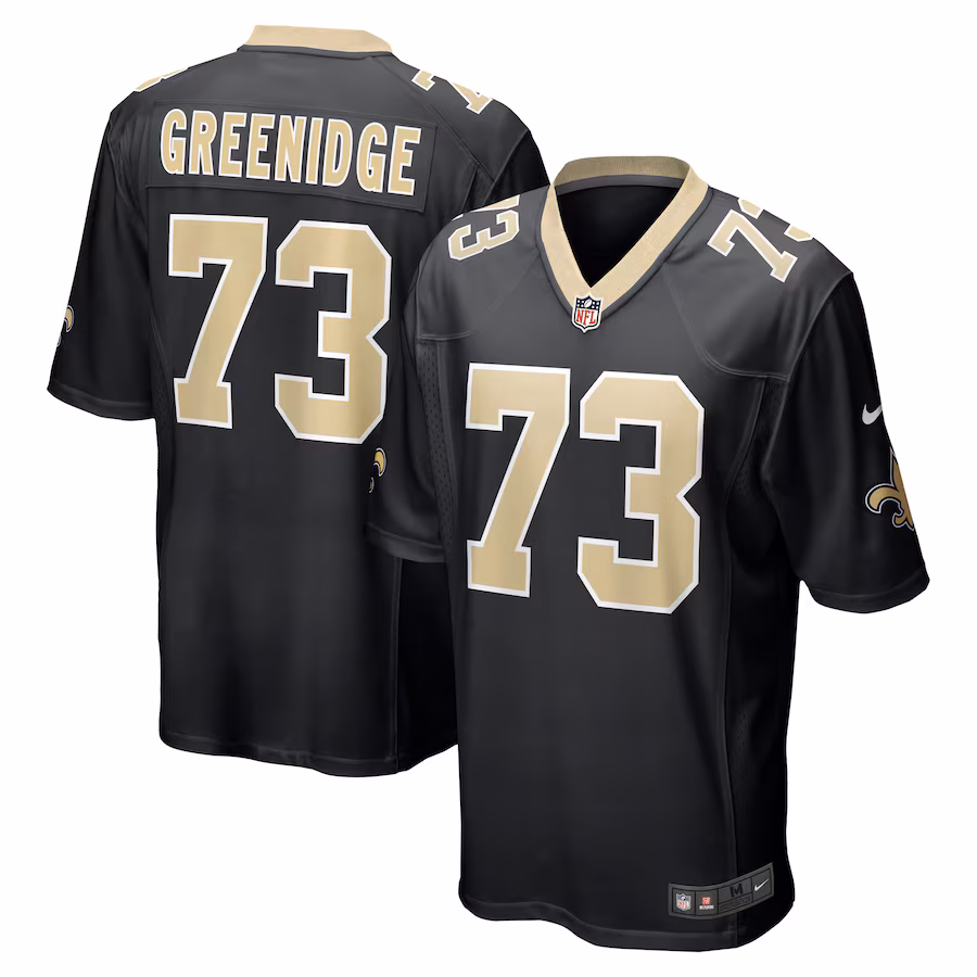 Men's New Orleans Saints Ethan Greenidge Nike Black Game Jersey - Puhuasuan
