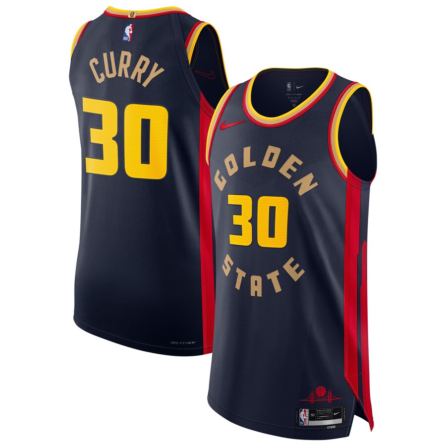Men's Golden State Warriors Stephen Curry Nike Navy 2024/25 Authentic Player Jersey - City Edition - Puhuasuan