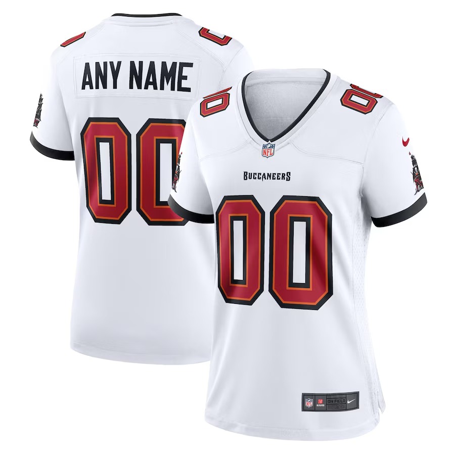 Women's Nike Tampa Bay Buccaneers White Custom Game Jersey - Puhuasuan