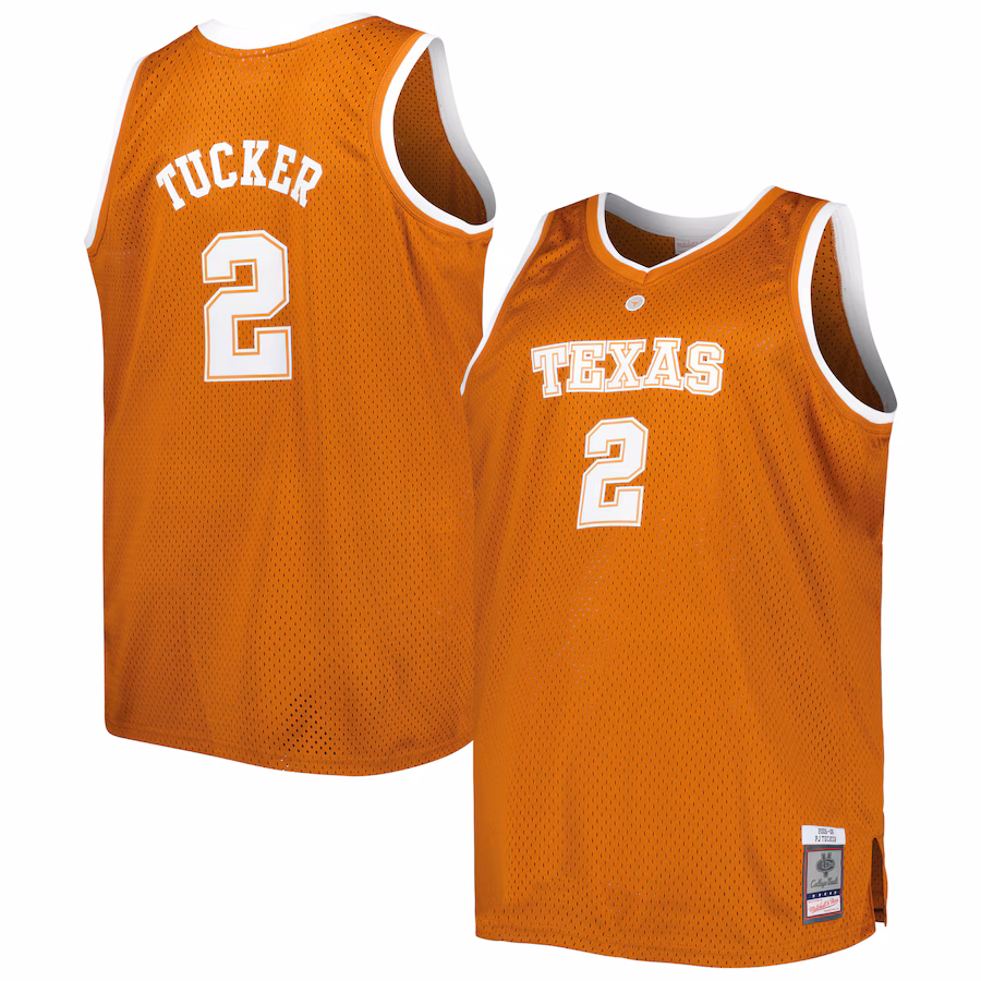 Men's Mitchell & Ness PJ Tucker Texas Orange Texas Longhorns 2005/06 Big & Tall Swingman Jersey - Puhuasuan