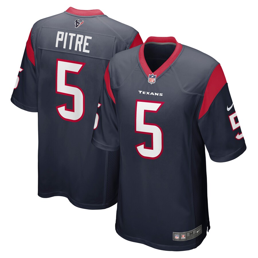 Men's Houston Texans Jalen Pitre Nike Navy Game Player Jersey - Puhuasuan