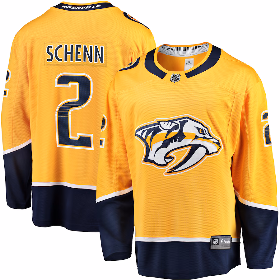 Men's Nashville Predators Luke Schenn Fanatics Gold Home Breakaway Jersey - Puhuasuan