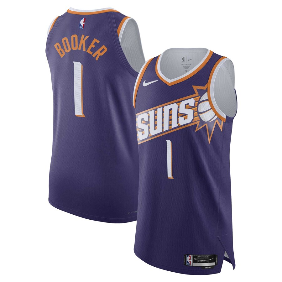 Men's Phoenix Suns Devin Booker Nike Purple Authentic Jersey - Icon Edition - Puhuasuan