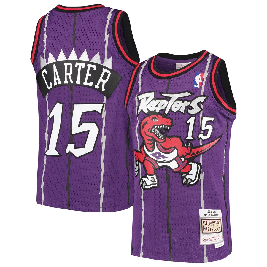 Youth Toronto Raptors Vince Carter Mitchell & Ness Purple 1998/99 Hardwood Classics Swingman Throwback Jersey - Puhuasuan