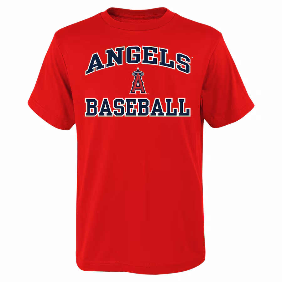 Youth Los Angeles Angels Red Heart & Soul T-Shirt - Puhuasuan