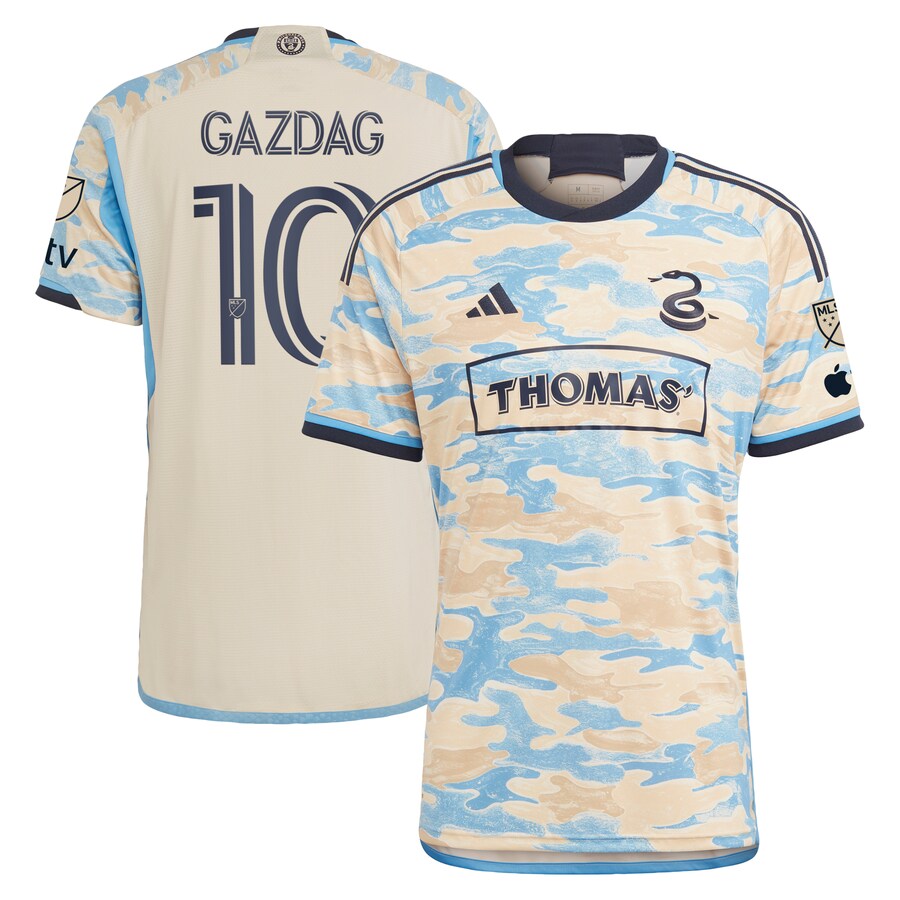 Men's Philadelphia Union Daniel Gazdag adidas Tan 2023 For Philly Authentic Jersey - Puhuasuan