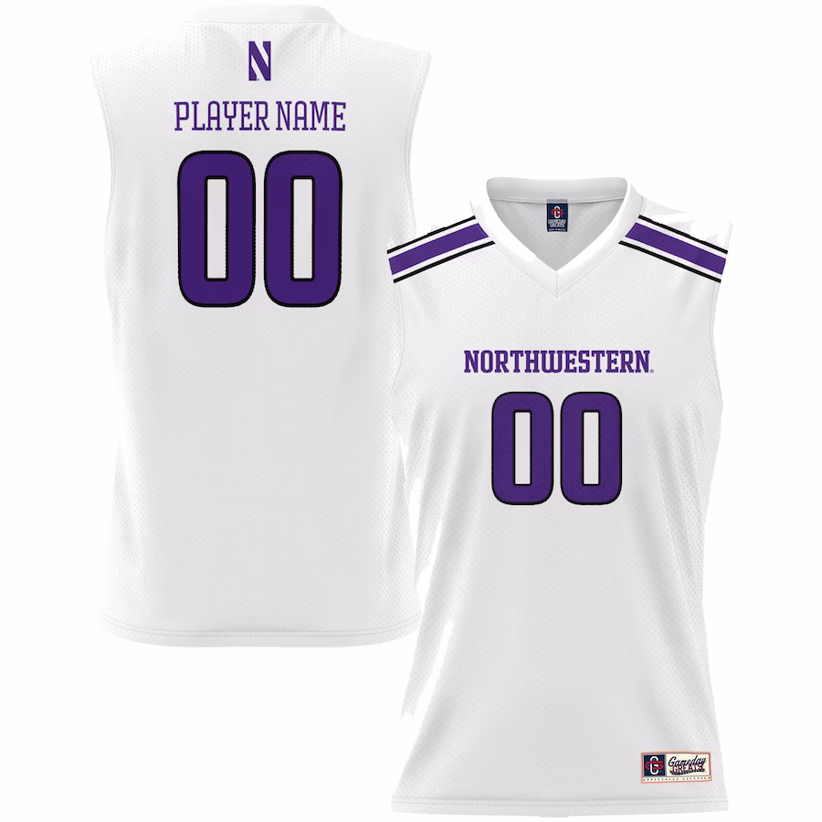 Northwestern Wildcats GameDay Greats Unisex Lightweight NIL Pick-A-Player Women's Basketball Jersey - White - Puhuasuan