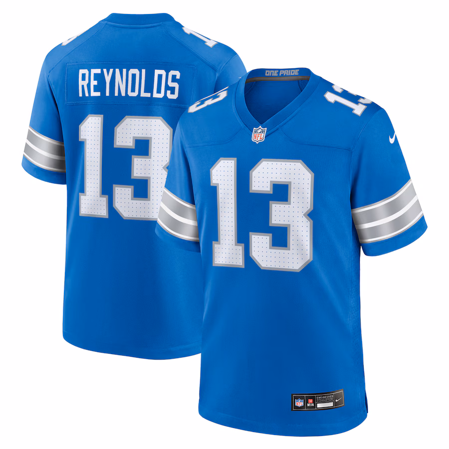 Men's Detroit Lions Craig Reynolds Nike Blue Team Game Jersey - Puhuasuan