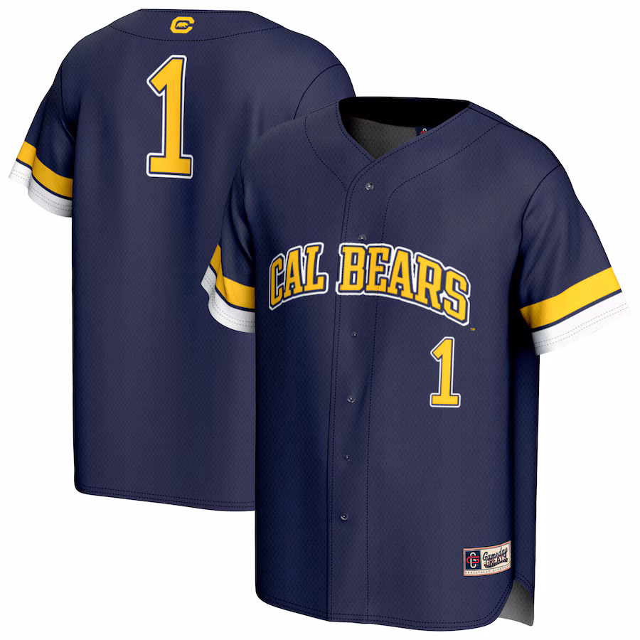 Unisex GameDay Greats  Navy Cal Bears Pick-A-Player Baseball Fashion Jersey - Puhuasuan