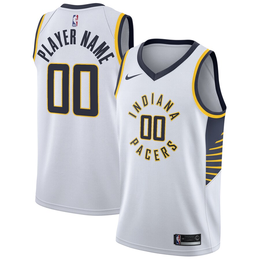 Men's Indiana Pacers Nike White 2020/21 Swingman Custom Jersey - Association Edition - Puhuasuan