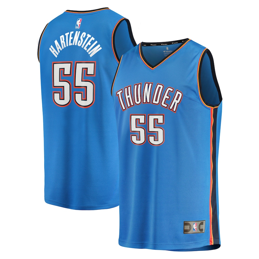 Men's Oklahoma City Thunder Isaiah Hartenstein Fanatics Blue Fast Break Replica Player Jersey - Icon Edition - Puhuasuan