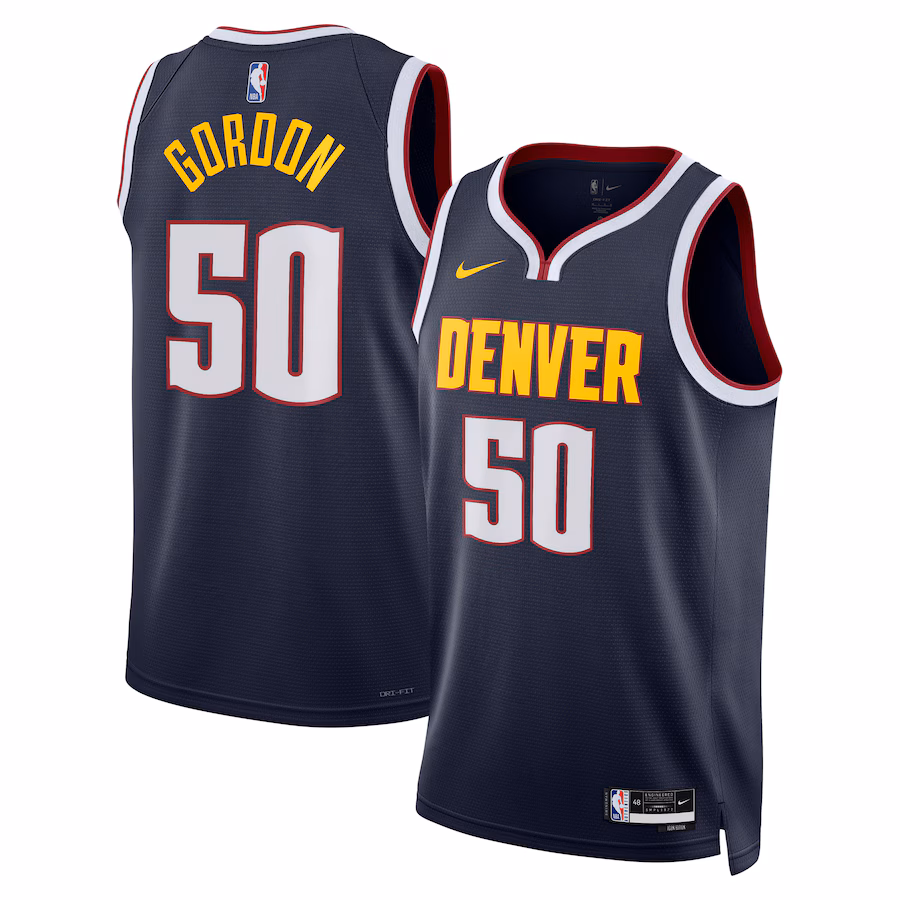 Unisex Denver Nuggets Aaron Gordon Nike Navy Swingman Replica Jersey - Icon Edition - Puhuasuan