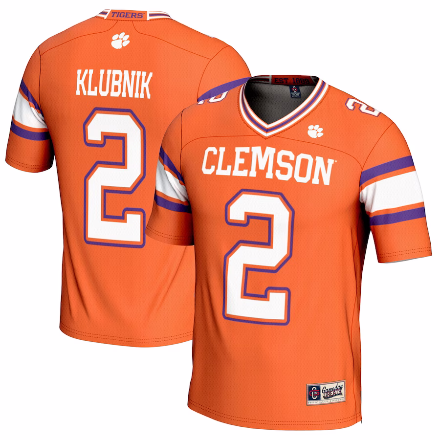 Cade Klubnik Clemson Tigers GameDay Greats NIL Player Football Jersey - Orange - Puhuasuan