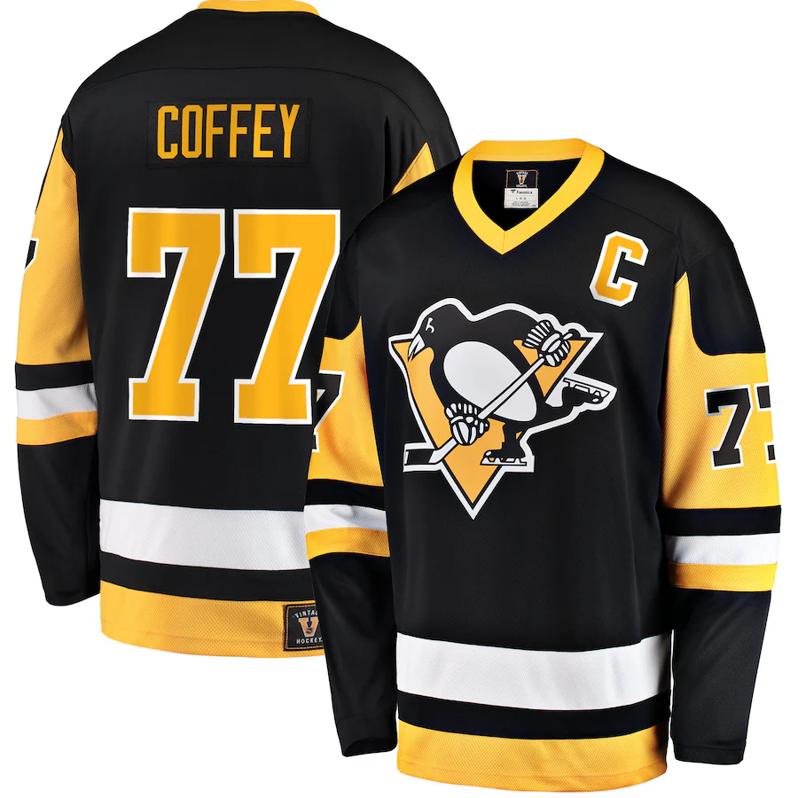 Men's Pittsburgh Penguins Paul Coffey Fanatics Black Premier Breakaway Retired Player Jersey - Puhuasuan