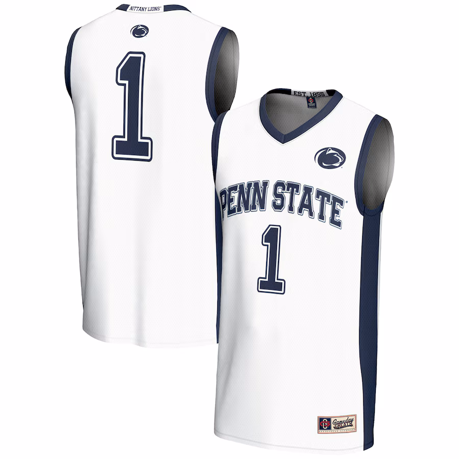 Male GameDay Greats #1  White Penn State Nittany Lions  Lightweight Basketball Jersey - Puhuasuan