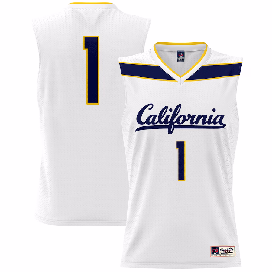 #1 Cal Bears GameDay Greats Youth Lightweight Basketball Fashion Jersey - White - Puhuasuan