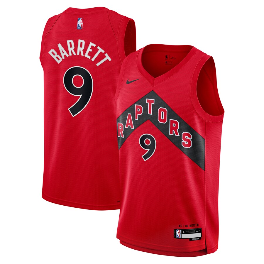 Youth Toronto Raptors RJ Barrett Nike Red Swingman Jersey - Icon Edition - Puhuasuan