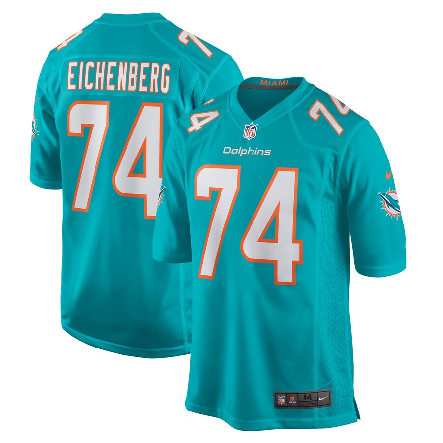 Men's Miami Dolphins Liam Eichenberg Nike Aqua Game Jersey - Puhuasuan
